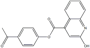 4-acetylphenyl 2-hydroxy-4-quinolinecarboxylate Struktur