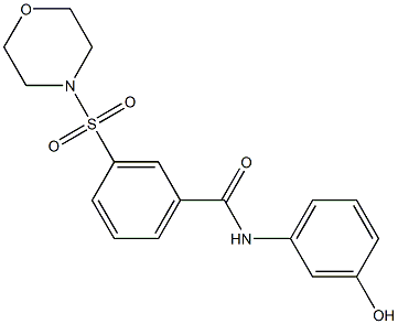 N-(3-hydroxyphenyl)-3-(4-morpholinylsulfonyl)benzamide Struktur