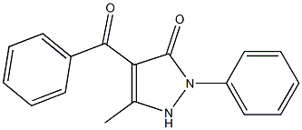 1-Phenyl-3-methyl-4-benzoyl-5-pyrazolone Struktur