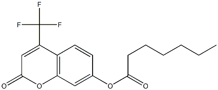 4-(Trifluoromethyl)umbelliferyl  enanthate Struktur