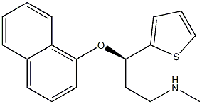 R-N-Methyl-3-(1-napthyloxy)-3-(2-thienyl)propylamine. Struktur