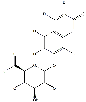 7-Hydroxycoumarin-d5 glucuronide Struktur