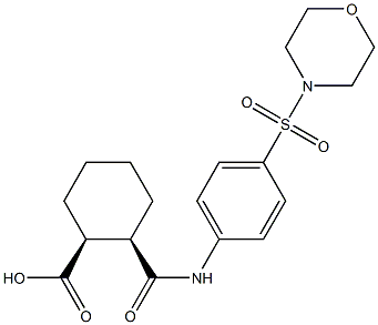 (1S,2R)-2-{[4-(4-morpholinylsulfonyl)anilino]carbonyl}cyclohexanecarboxylic acid Struktur