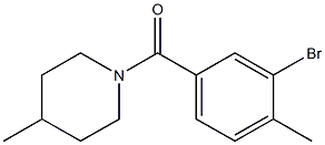 (3-bromo-4-methylphenyl)(4-methyl-1-piperidinyl)methanone Struktur