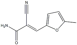 (E)-2-cyano-3-(5-methyl-2-furyl)-2-propenamide Struktur