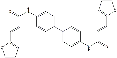 (E)-3-(2-furyl)-N-(4'-{[(E)-3-(2-furyl)-2-propenoyl]amino}[1,1'-biphenyl]-4-yl)-2-propenamide Struktur