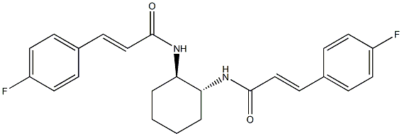 (E)-3-(4-fluorophenyl)-N-((1R,2R)-2-{[(E)-3-(4-fluorophenyl)-2-propenoyl]amino}cyclohexyl)-2-propenamide Struktur