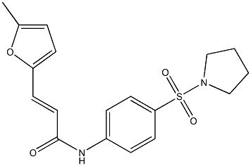 (E)-3-(5-methyl-2-furyl)-N-[4-(1-pyrrolidinylsulfonyl)phenyl]-2-propenamide Struktur