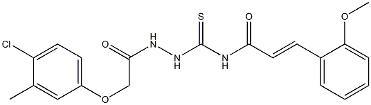 (E)-N-({2-[2-(4-chloro-3-methylphenoxy)acetyl]hydrazino}carbothioyl)-3-(2-methoxyphenyl)-2-propenamide Struktur