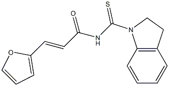 (E)-N-(2,3-dihydro-1H-indol-1-ylcarbothioyl)-3-(2-furyl)-2-propenamide Struktur