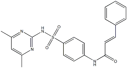 (E)-N-(4-{[(4,6-dimethyl-2-pyrimidinyl)amino]sulfonyl}phenyl)-3-phenyl-2-propenamide Struktur