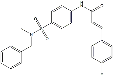 (E)-N-(4-{[benzyl(methyl)amino]sulfonyl}phenyl)-3-(4-fluorophenyl)-2-propenamide Struktur