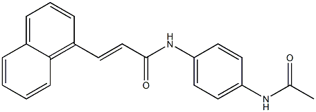 (E)-N-[4-(acetylamino)phenyl]-3-(1-naphthyl)-2-propenamide Struktur