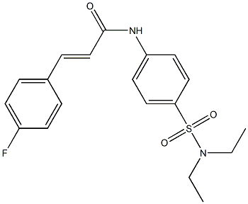 (E)-N-{4-[(diethylamino)sulfonyl]phenyl}-3-(4-fluorophenyl)-2-propenamide Struktur