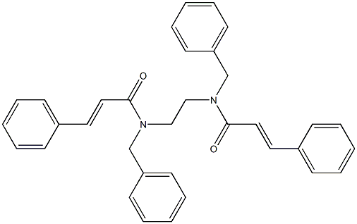 (E)-N-benzyl-N-(2-{benzyl[(E)-3-phenyl-2-propenoyl]amino}ethyl)-3-phenyl-2-propenamide Struktur