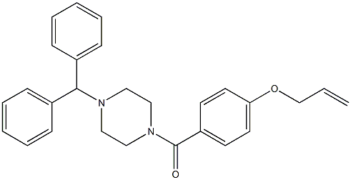 [4-(allyloxy)phenyl](4-benzhydryl-1-piperazinyl)methanone Struktur