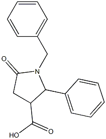 1-benzyl-5-oxo-2-phenyl-3-pyrrolidinecarboxylic acid Struktur