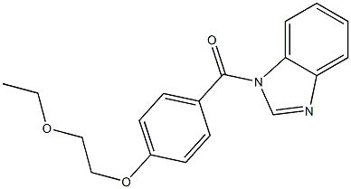 1H-benzimidazol-1-yl[4-(2-ethoxyethoxy)phenyl]methanone Struktur