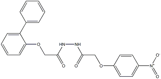 2-([1,1'-biphenyl]-2-yloxy)-N'-[2-(4-nitrophenoxy)acetyl]acetohydrazide Struktur