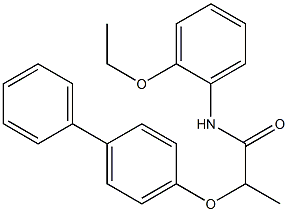 2-([1,1'-biphenyl]-4-yloxy)-N-(2-ethoxyphenyl)propanamide Struktur