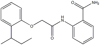 2-({2-[2-(sec-butyl)phenoxy]acetyl}amino)benzamide Struktur