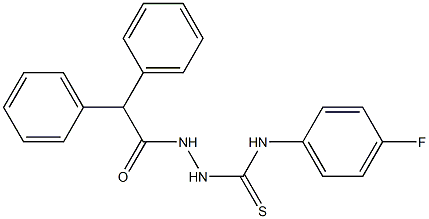 2-(2,2-diphenylacetyl)-N-(4-fluorophenyl)-1-hydrazinecarbothioamide Struktur