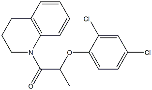 2-(2,4-dichlorophenoxy)-1-[3,4-dihydro-1(2H)-quinolinyl]-1-propanone Struktur