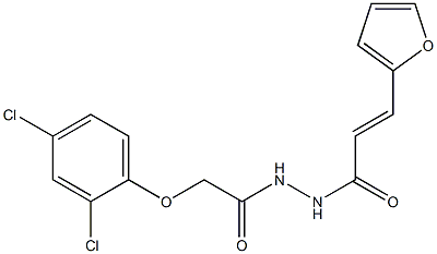 2-(2,4-dichlorophenoxy)-N'-[(E)-3-(2-furyl)-2-propenoyl]acetohydrazide Struktur