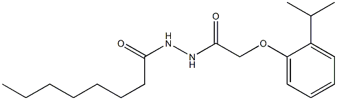 2-(2-isopropylphenoxy)-N'-octanoylacetohydrazide Struktur