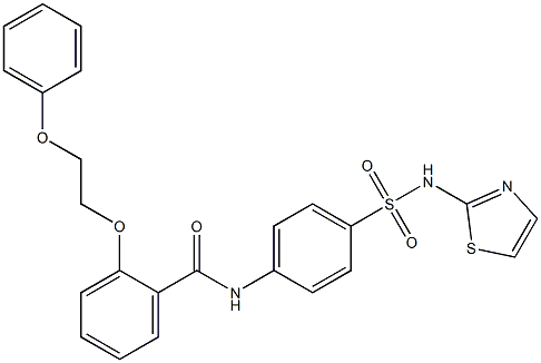 2-(2-phenoxyethoxy)-N-{4-[(1,3-thiazol-2-ylamino)sulfonyl]phenyl}benzamide Struktur