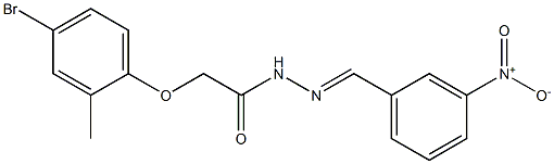 2-(4-bromo-2-methylphenoxy)-N'-[(E)-(3-nitrophenyl)methylidene]acetohydrazide Struktur