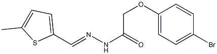 2-(4-bromophenoxy)-N'-[(E)-(5-methyl-2-thienyl)methylidene]acetohydrazide Struktur