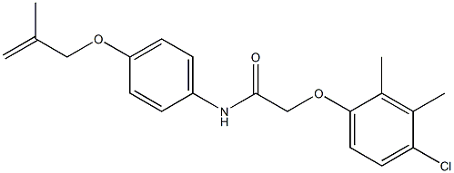 2-(4-chloro-2,3-dimethylphenoxy)-N-{4-[(2-methyl-2-propenyl)oxy]phenyl}acetamide Struktur