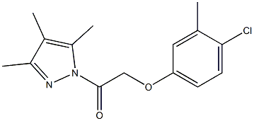 2-(4-chloro-3-methylphenoxy)-1-(3,4,5-trimethyl-1H-pyrazol-1-yl)-1-ethanone Struktur