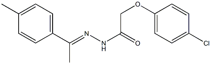 2-(4-chlorophenoxy)-N'-[(E)-1-(4-methylphenyl)ethylidene]acetohydrazide Struktur