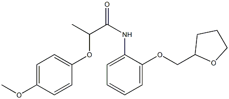 2-(4-methoxyphenoxy)-N-[2-(tetrahydro-2-furanylmethoxy)phenyl]propanamide Struktur