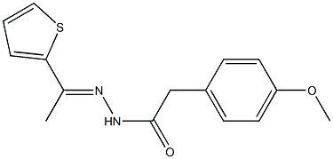 2-(4-methoxyphenyl)-N'-[(E)-1-(2-thienyl)ethylidene]acetohydrazide Struktur