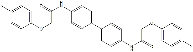 2-(4-methylphenoxy)-N-(4'-{[2-(4-methylphenoxy)acetyl]amino}[1,1'-biphenyl]-4-yl)acetamide Struktur