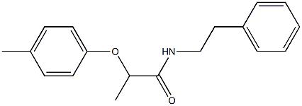 2-(4-methylphenoxy)-N-phenethylpropanamide Struktur