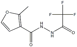 2,2,2-trifluoro-N'-(2-methyl-3-furoyl)acetohydrazide Struktur