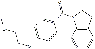 2,3-dihydro-1H-indol-1-yl[4-(2-methoxyethoxy)phenyl]methanone Struktur