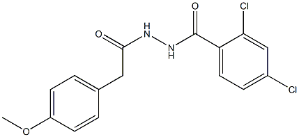 2,4-dichloro-N'-[2-(4-methoxyphenyl)acetyl]benzohydrazide Struktur