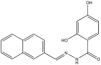 2,4-dihydroxy-N'-[(E)-2-naphthylmethylidene]benzohydrazide Struktur