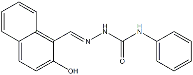 2-[(E)-(2-hydroxy-1-naphthyl)methylidene]-N-phenyl-1-hydrazinecarboxamide Struktur