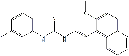 2-[(E)-(2-methoxy-1-naphthyl)methylidene]-N-(3-methylphenyl)-1-hydrazinecarbothioamide Struktur