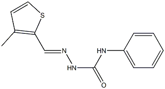 2-[(E)-(3-methyl-2-thienyl)methylidene]-N-phenyl-1-hydrazinecarboxamide Struktur