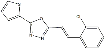 2-[(E)-2-(2-chlorophenyl)ethenyl]-5-(2-thienyl)-1,3,4-oxadiazole Struktur