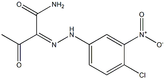 2-[(Z)-2-(4-chloro-3-nitrophenyl)hydrazono]-3-oxobutanamide Struktur