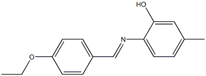 2-{[(E)-(4-ethoxyphenyl)methylidene]amino}-5-methylphenol Struktur