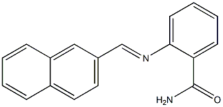 2-{[(E)-2-naphthylmethylidene]amino}benzamide Struktur